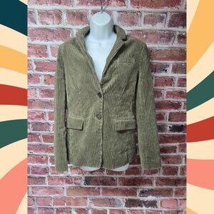 Men's J. CREW Corduroy Notch Lapel 2 Button Blazer Size 8